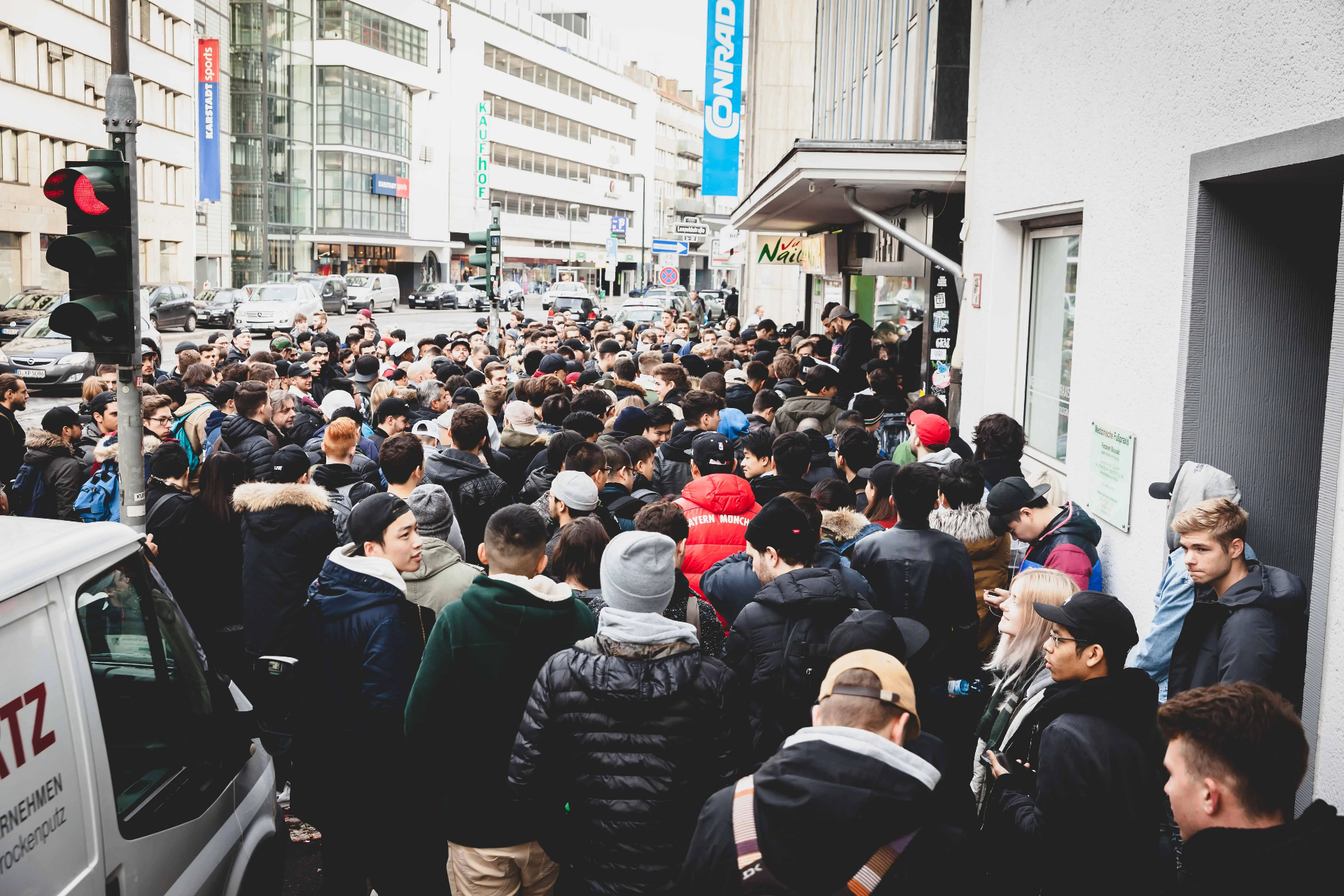 Sneaker campout line outside the store